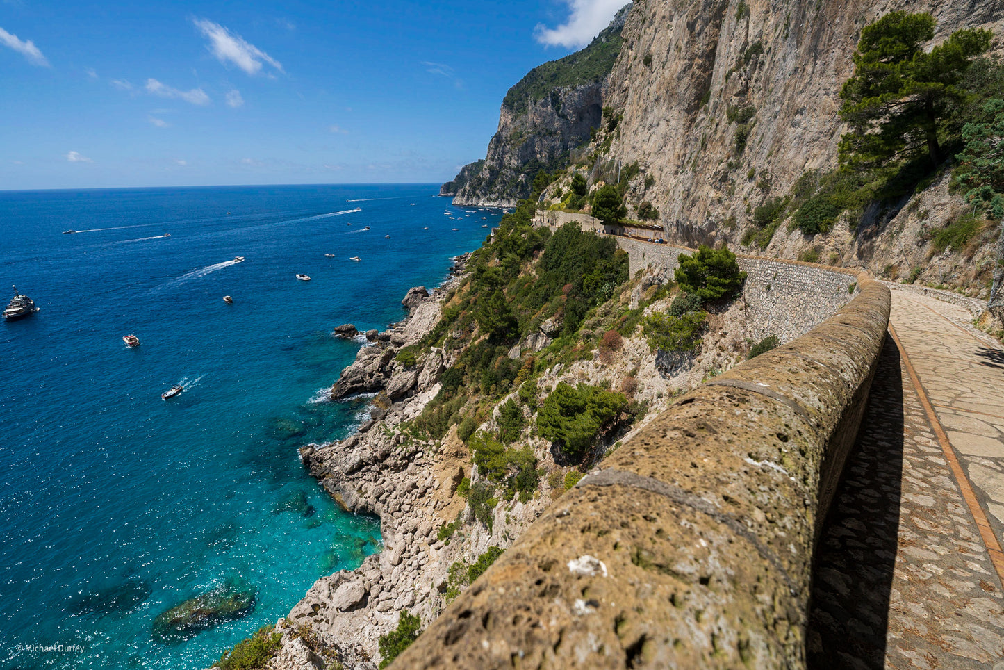 Capri, Italy - Via Krupp Overlook - 10" x 14" Metal Print